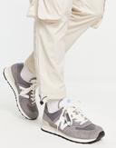 New Balance Unisex 574 Grey/White - Size 6