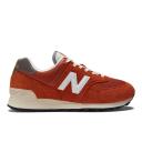 New Balance Unisex 574 - Orange/White (Size 4.5)