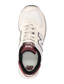 New Balance Unisex 574 White/Burgundy - Size 11