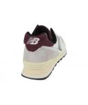 New Balance Unisex 574 White/Burgundy - Size 13