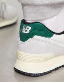 New Balance Unisex 574 White/Green - Size 13