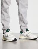 New Balance Unisex 574 White/Green - Size 13