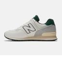 New Balance Unisex 574 White/Green - Size 6.5
