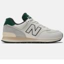 New Balance Unisex 574 White/Green - Size 6.5