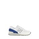 New Balance Unisex 574 White/Royal Blue - Size 12