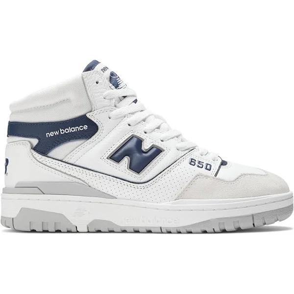 New Balance Unisex 650 White/Nb Navy/Angora - Size 4