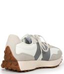 New Balance White & Beige 327 Sneakers