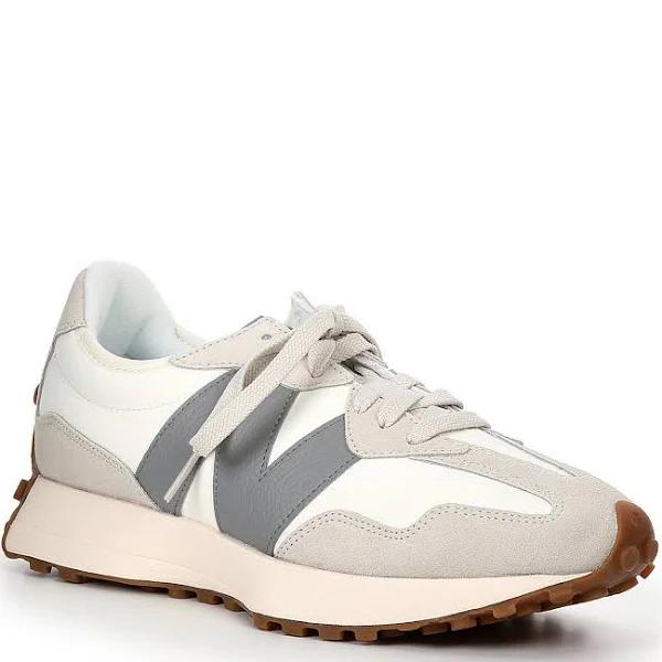 New Balance White & Beige 327 Sneakers