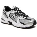 New Balance White & Black 530 Sneakers