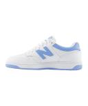 New Balance White & Blue 480 Sneakers