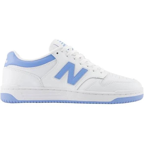 New Balance White & Blue 480 Sneakers