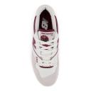 New Balance White & Burgundy 550 Sneakers
