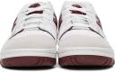 New Balance White & Burgundy 550 Sneakers