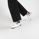 New Balance White & Burgundy 550 Sneakers