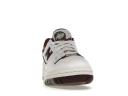 New Balance White & Burgundy 550 Sneakers