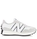 New Balance White & Gray 327 Sneakers