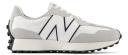 New Balance White & Gray 327 Sneakers