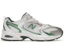 New Balance White & Green 530 Sneakers