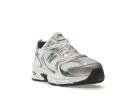 New Balance White & Green 530 Sneakers