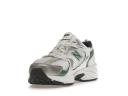 New Balance White & Green 530 Sneakers