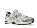 New Balance White & Green 530 Sneakers