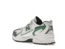New Balance White & Green 530 Sneakers