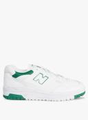 New Balance White & Green 550 Sneakers