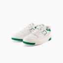 New Balance White & Green 550 Sneakers