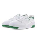 New Balance White & Green 550 Sneakers