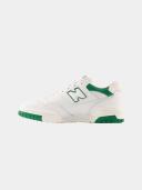 New Balance White & Green 550 Sneakers