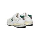 New Balance White & Green Made in USA 990v4 Sneakers