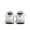 New Balance White & Green Made in USA 990v4 Sneakers