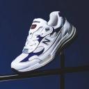New Balance White & Navy Made in US 992 Sneakers