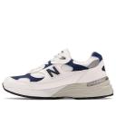 New Balance White & Navy Made in US 992 Sneakers