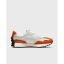New Balance White & Orange 327 Sneakers