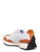 New Balance White & Orange 327 Sneakers