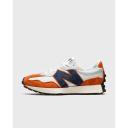 New Balance White & Orange 327 Sneakers