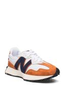 New Balance White & Orange 327 Sneakers