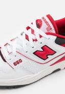 New Balance White & Red 550 Sneakers
