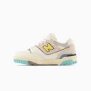 New Balance | Women 550 Leather Sneakers White/Yellow 5