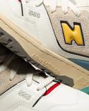 New Balance | Women 550 Leather Sneakers White/Yellow 5