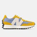 New Balance Women's 327 in Yellow/Blue Suede/Mesh, Size 8 Narrow