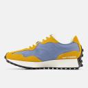 New Balance Women's 327 in Yellow/Blue Suede/Mesh, Size 8 Narrow