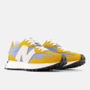 New Balance Women's 327 in Yellow/Blue Suede/Mesh, Size 8 Narrow