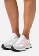 New Balance Women's 327 White/Rain Cloud/Pink Haze - Size 10.5