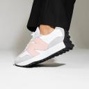 New Balance Women's 327 White/Rain Cloud/Pink Haze - Size 10.5