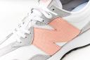 New Balance Women's 327 White/Rain Cloud/Pink Haze - Size 10.5
