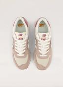 New Balance Women's 574+ Driftwood/Washed Burgundy/Sea Salt - Size 11