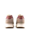 New Balance Women's 574+ Driftwood/Washed Burgundy/Sea Salt - Size 7