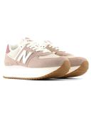 New Balance Women's 574+ Driftwood/Washed Burgundy/Sea Salt - Size 8